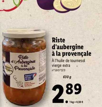riste d'aubergine à la provençale saveurs de nos régions