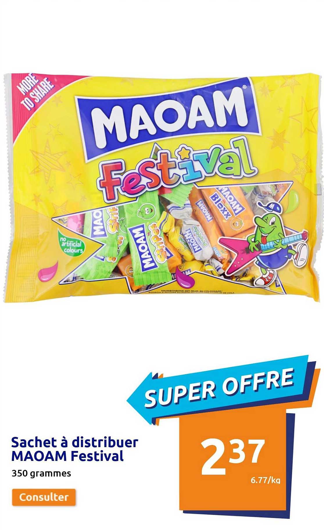 sachet à distribuer maoam festival 350 grammes