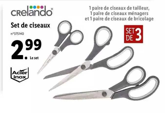 set de ciseaux crelando