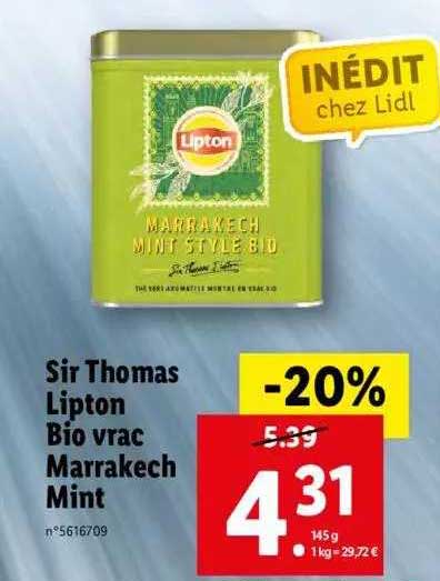 sir thomas lipton bio vrac marrakech mint
