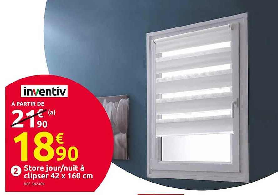 Store Jour-nuit à Clipser 42 X 16 Cm Inventiv