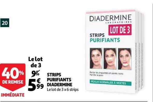 strips purifiants diadermine