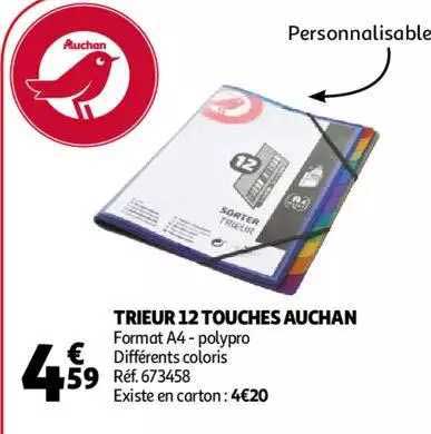 trieur 12 touches auchan