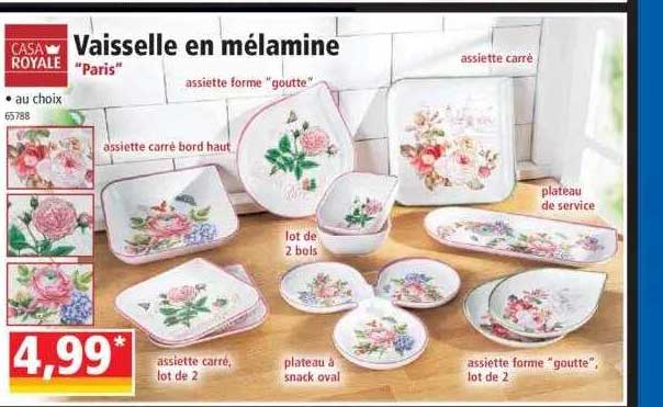 Vaisselle En Mélamine Casa Royale