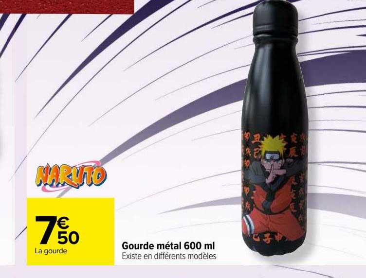 Gourde Métal 600ml Naruto