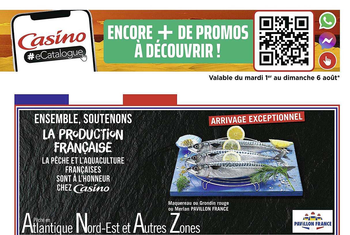 maquereau ou grondin rouge ou merlan pavillon france