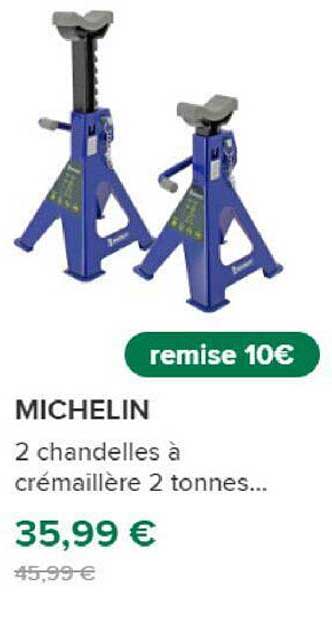 2 chandelles à crémaillère 2 tonnes michelin