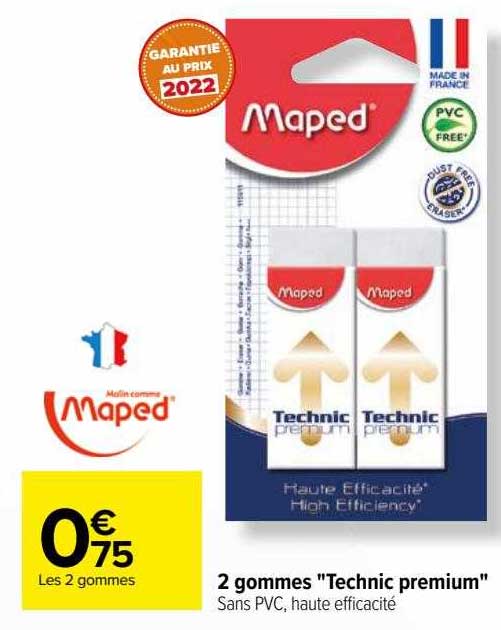 2 Gommes "technic Premium" Maped