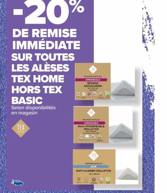 alèses tex home hors tex basic