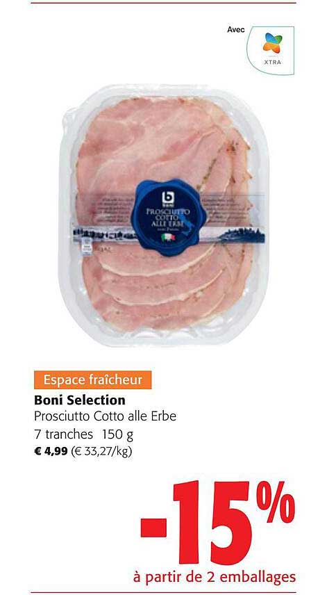 boni sélection prosciutto cotto alle erbe