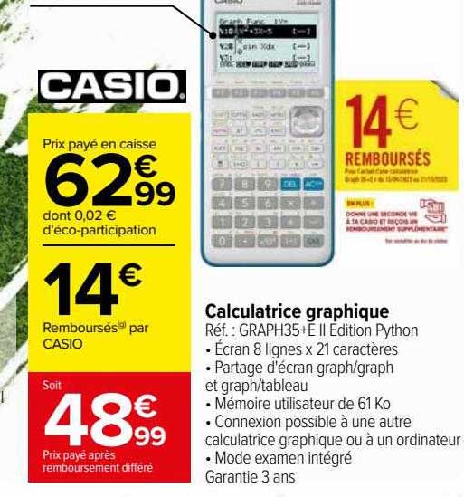 Calculatrice Graphique Casio