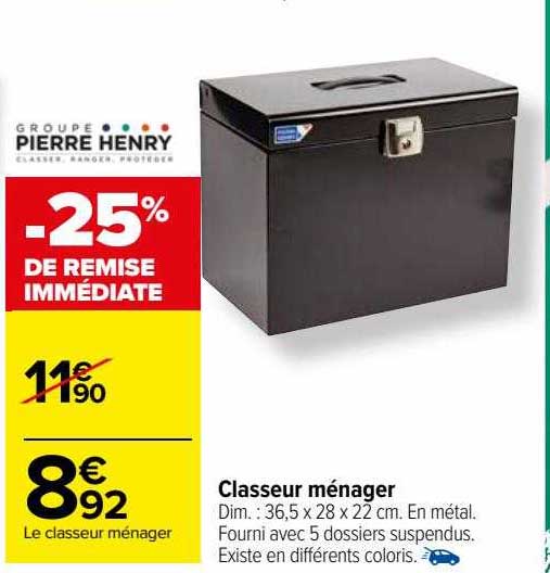 Classeur Ménager Pierre Henry