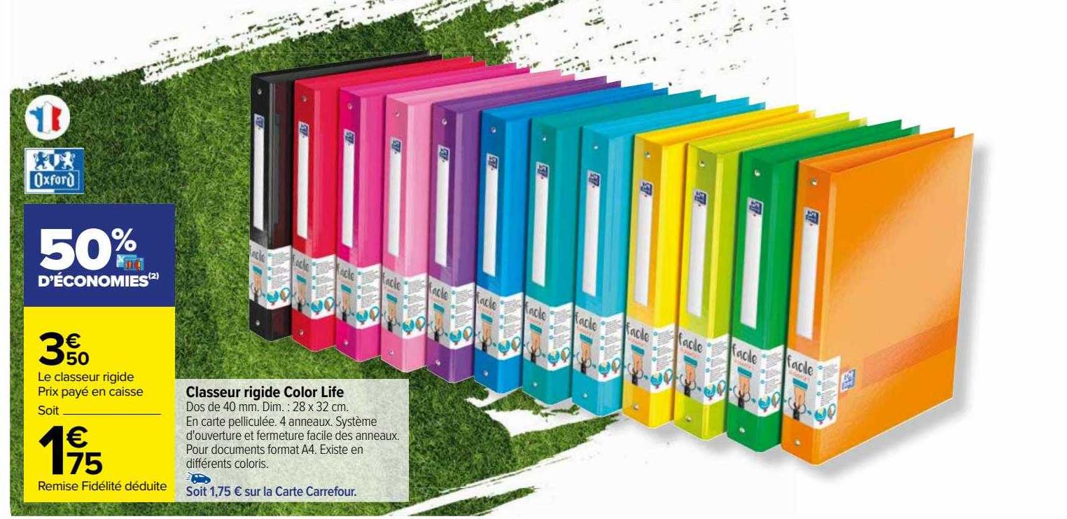 Classeur Rigide Color Life Oxford