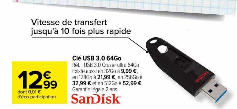 Clé Usb 3.0 64go Sandisk
