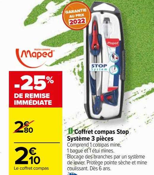 Coffret Compas Stop Système 3 Pièces Maped