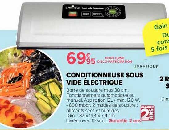 conditionneuse sous vide électrique