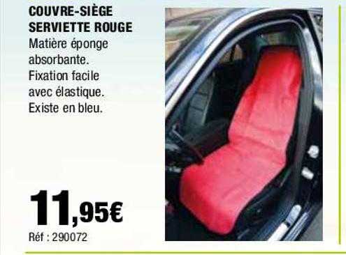 couvre-siège serviette rouge