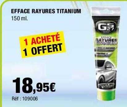 efface rayures titanium gs27