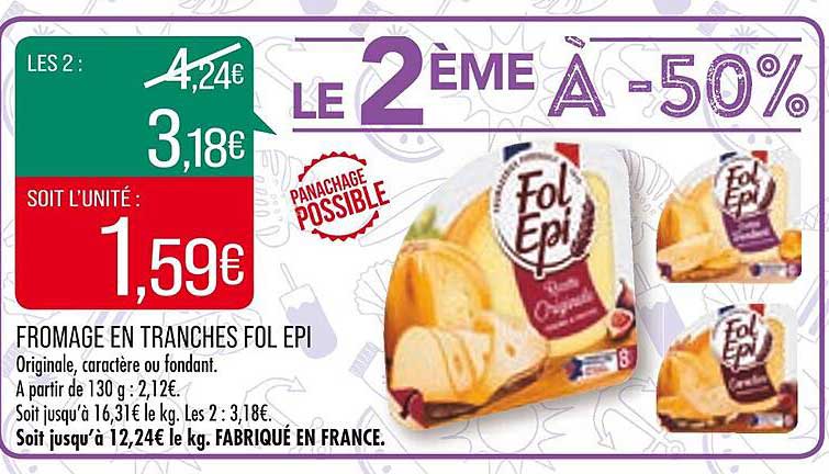 fromage en tranches fol épi