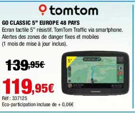go classic 5" europe 48 pays tom tom