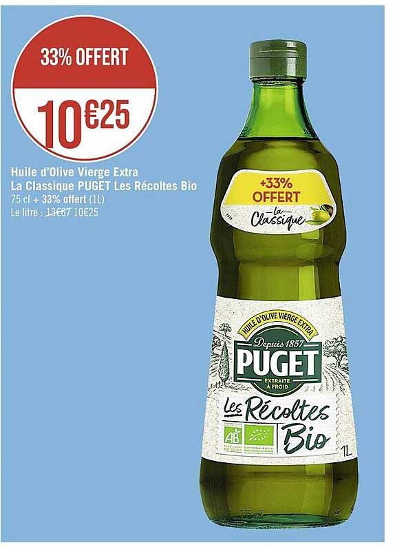 huile d'olive vierge extra la classique puget les récoltes bio
