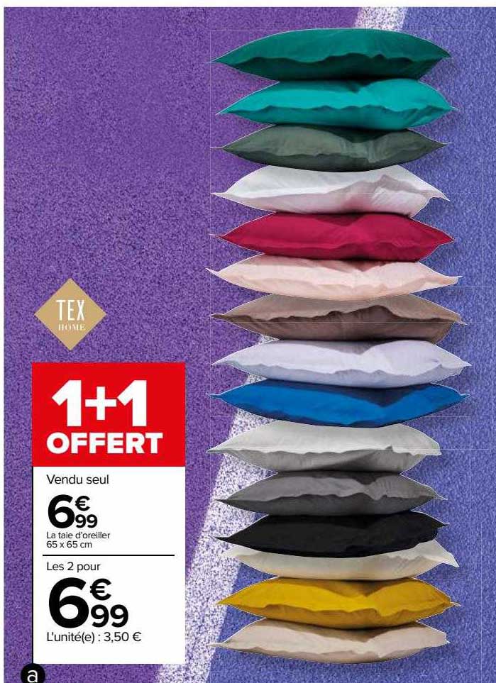 La Taie D'oreiller 65 X 65 Cm Tex Home