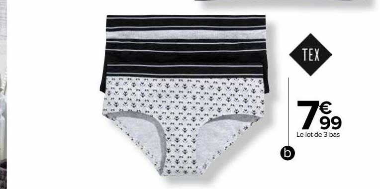 Le Lot De 3 Bas Tex