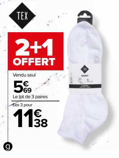 Le Lot De 3 Paires Tex