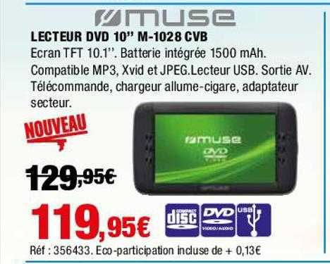 lecteur dvd 10" m-1028 cvb