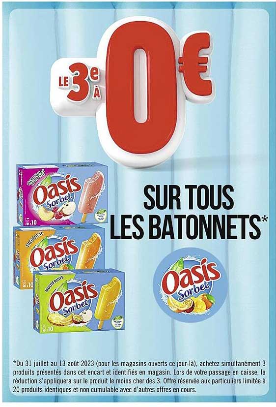 Les Bâtonnets Oasis