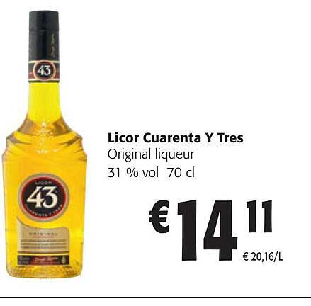 licor cuarenta y tres