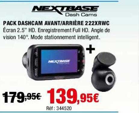 pack dashcam avant/arrière 222xrwc nextbase
