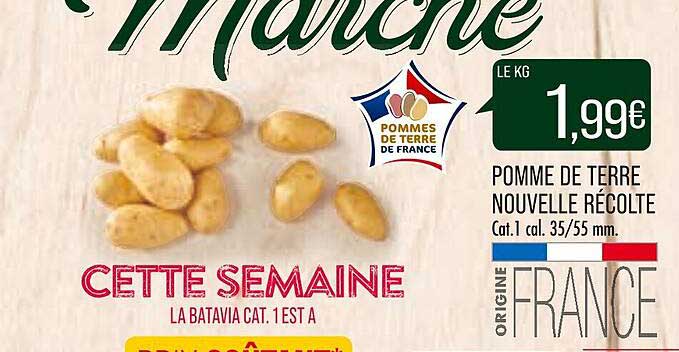 pomme de terre nouvelle récolte