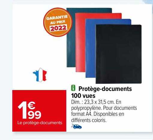 Protège-documents 100 Vues