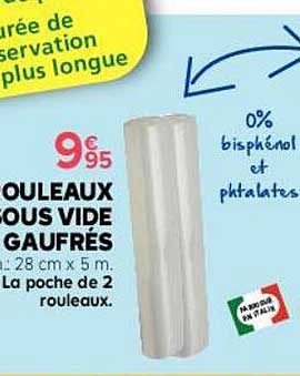 rouleaux sous vide gaufrés