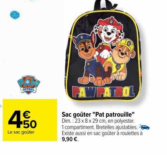 Sac Goûter "pat Patrouille"