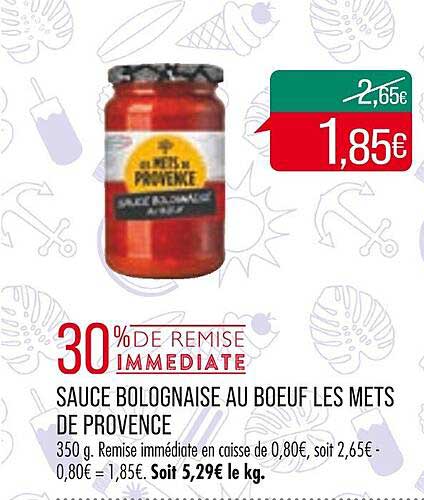 sauce bolognaise au bœuf les mets de provence