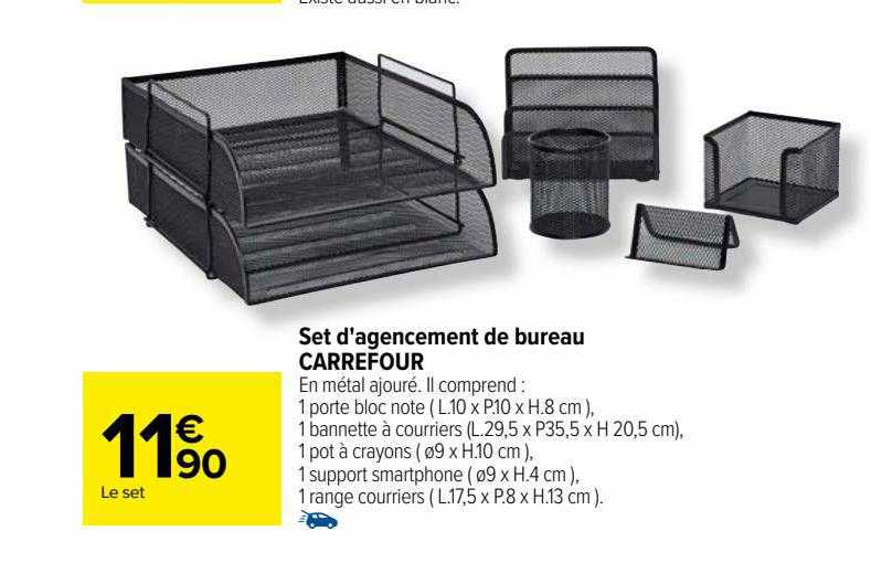 set d'agencement de bureau carrefour
