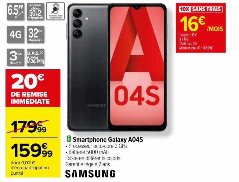 Smartphone Samsung Galaxy A04s