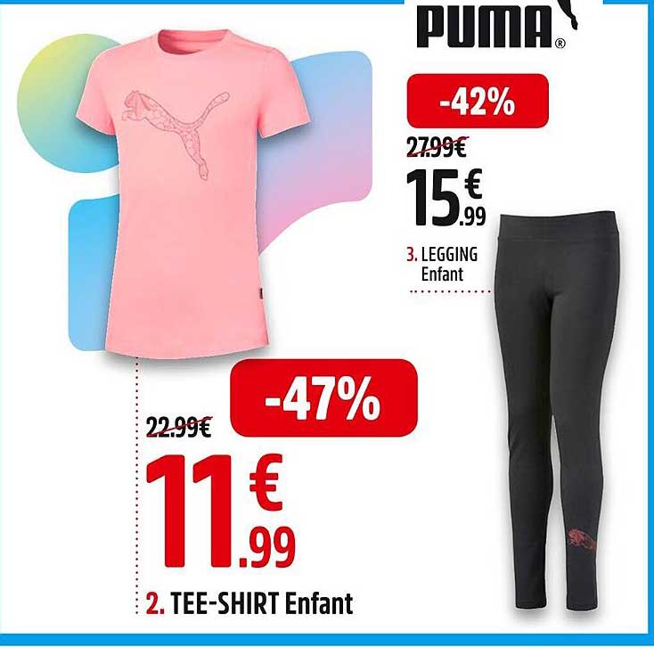 tee-shirt enfant puma, legging enfant puma