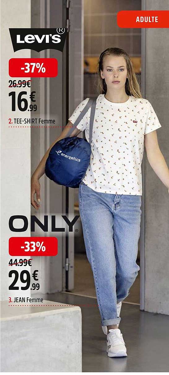 tee-shirt femme levi's, jean femme only