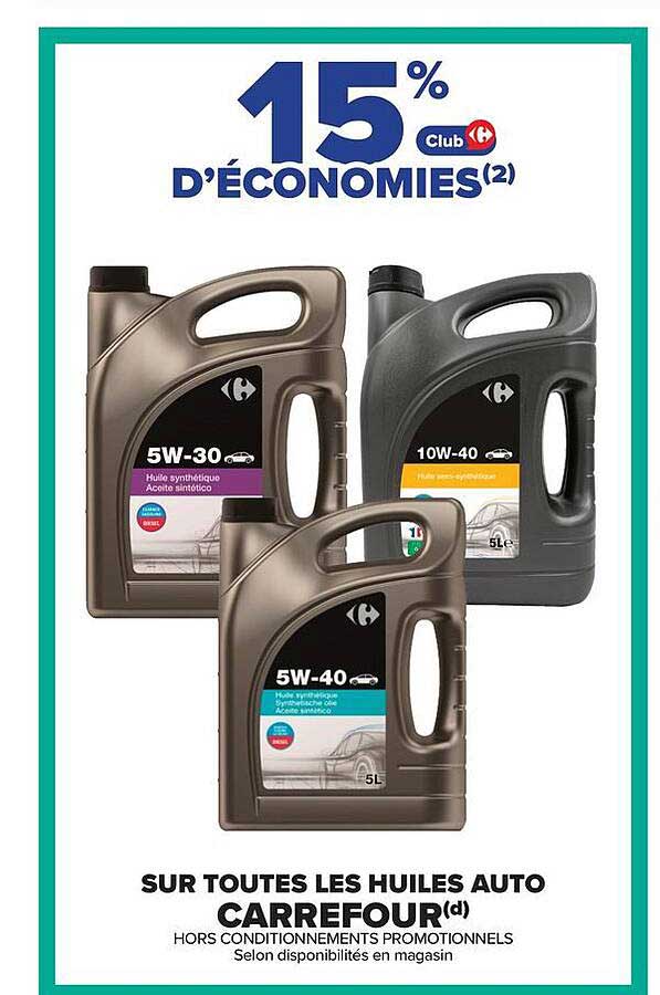 15% D'ÉCONOMIES