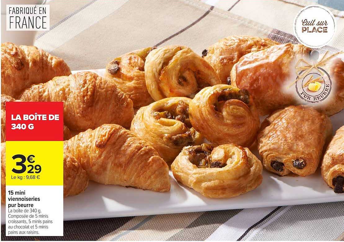 15 mini viennoiseries pur beurre