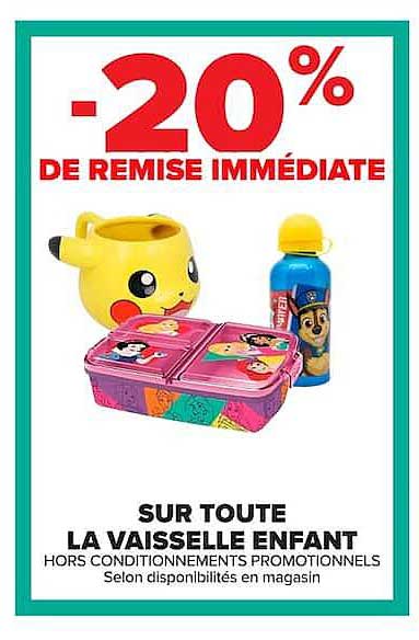 20% DE REMISE IMMÉDIATE