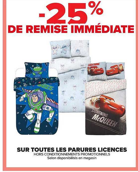 25% DE REMISE IMMÉDIATE