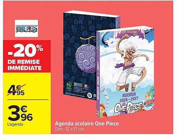 Agenda scolaire One Piece