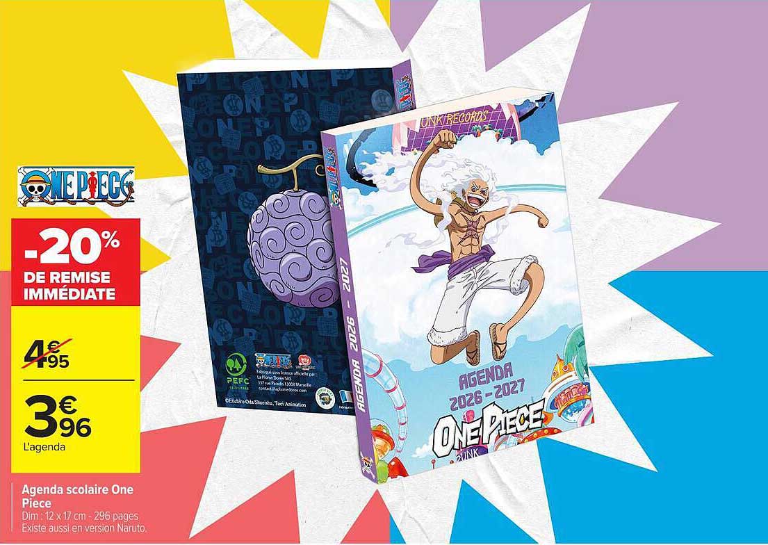 Agenda scolaire One Piece