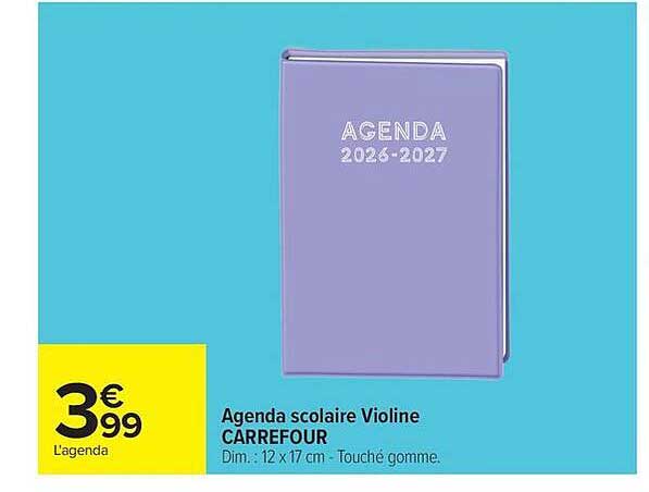 Agenda scolaire Violine