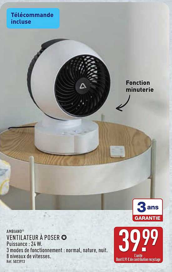 AMBIANO VENTILATEUR À POSER