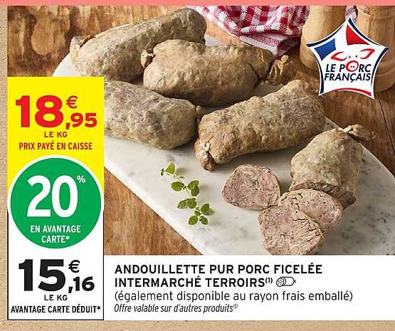 ANDOUILLETTE PUR PORC FICELÉE